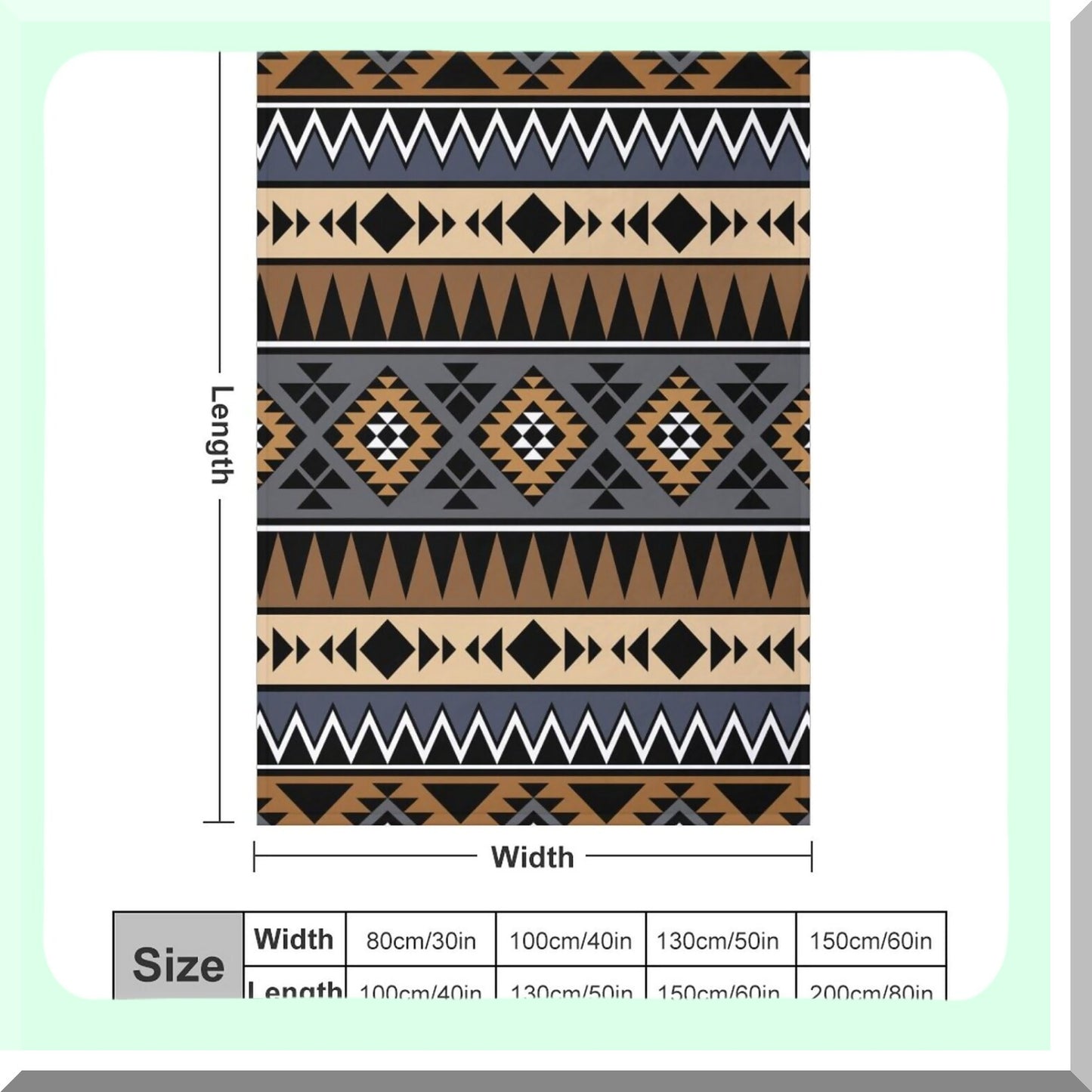 Boho Bliss All-Season Plush Throw - Super Soft Lightweight Blanket for Sofa, Bed, Couch, Bedroom, Dorm & Pets, 30x40 Inch (Brown)