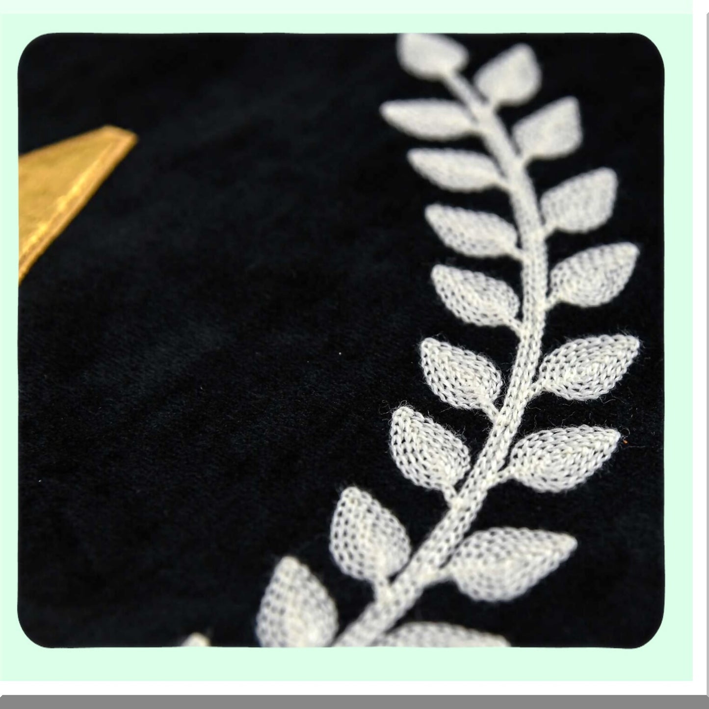 Luxury Monogrammed Velvet Pillow Cover - Custom Embroidered Square Decorative Cushion Case - 18 Inch Black Throw Pillow Cover (Cover Only)