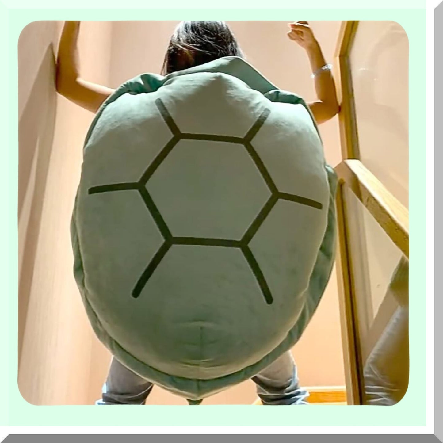 Giant Turtle Body Pillow - Funny Dress Up Plush Toy for Adults - Green Turtle Shell Cushion - Birthday Gift for Girls - 40in Turtle Pillow
