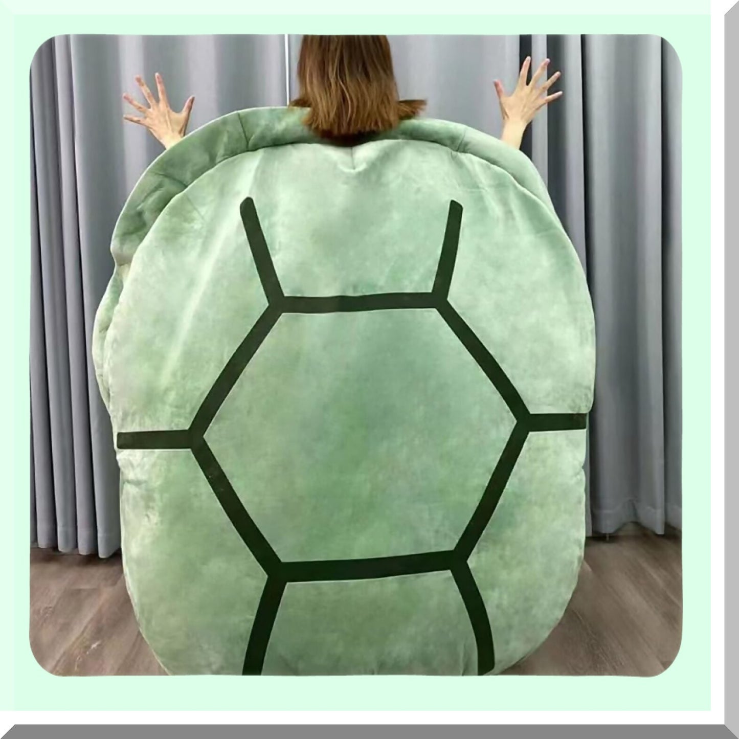 Giant Turtle Body Pillow - Funny Dress Up Plush Toy for Adults - Green Turtle Shell Cushion - Birthday Gift for Girls - 40in Turtle Pillow