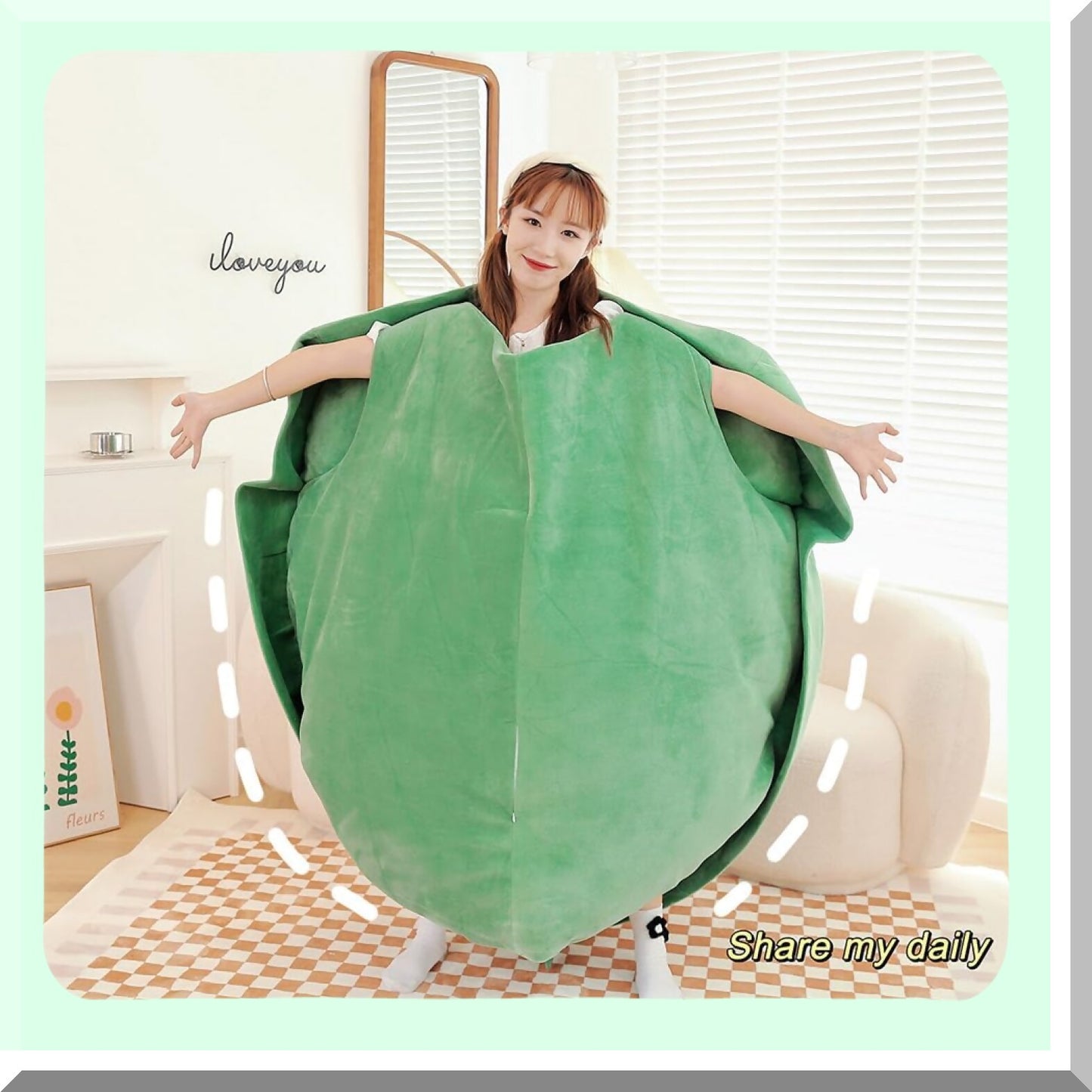 Giant Turtle Body Pillow - Funny Dress Up Plush Toy for Adults - Green Turtle Shell Cushion - Birthday Gift for Girls - 40in Turtle Pillow