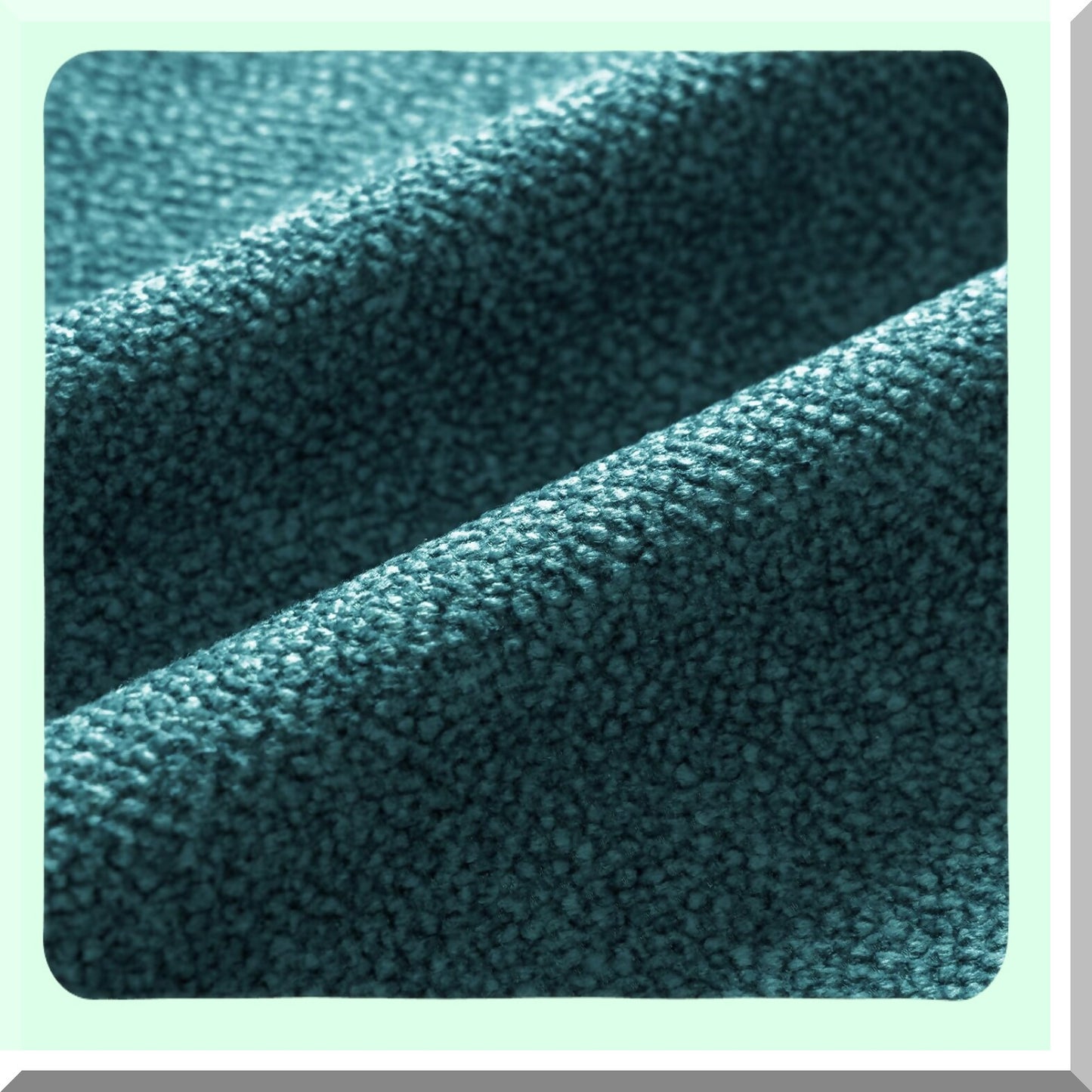 Embossed Velvet Teal Blue Throw Pillow Covers - Farmhouse Decorative Accent Pillows for Living Room Sofa - Textured 3D Couch Cushion 12x20