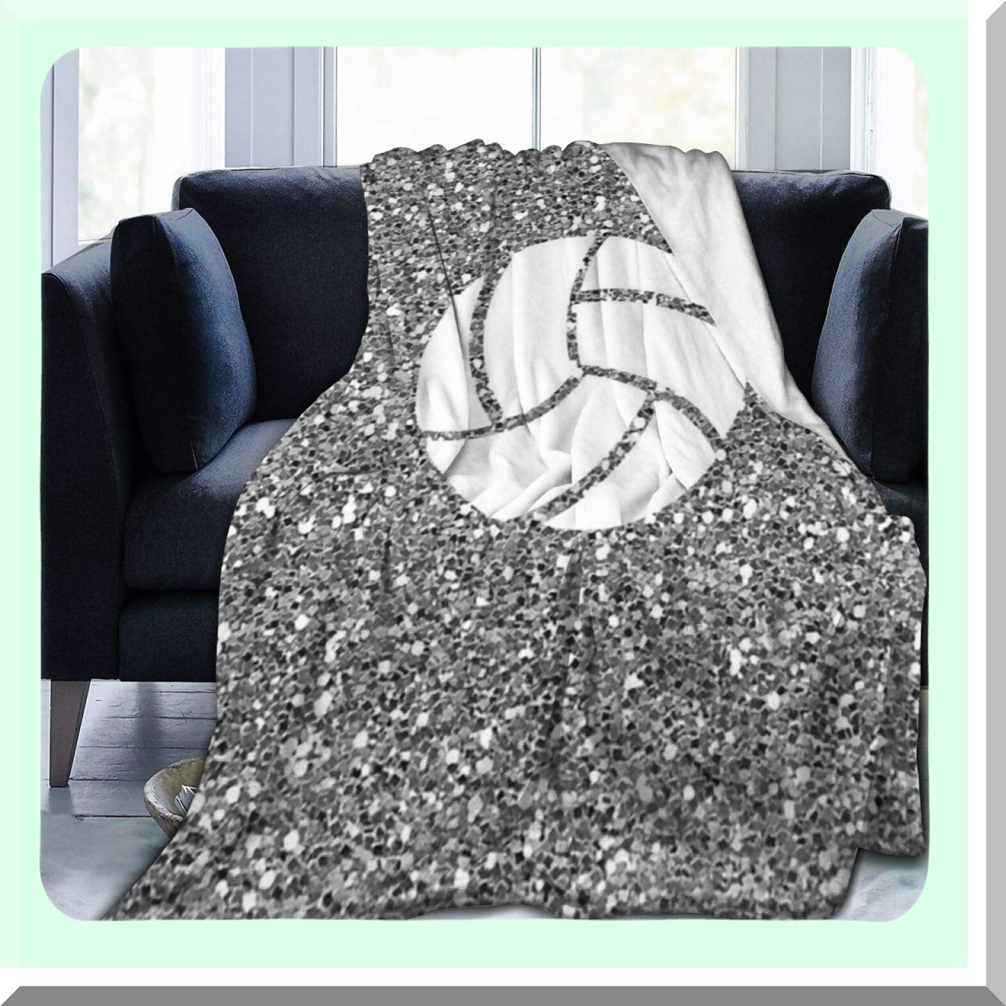 UltraSoft Flannel Volleyball Blanket - All Season Lightweight Warmth for Living Room/Bedroom