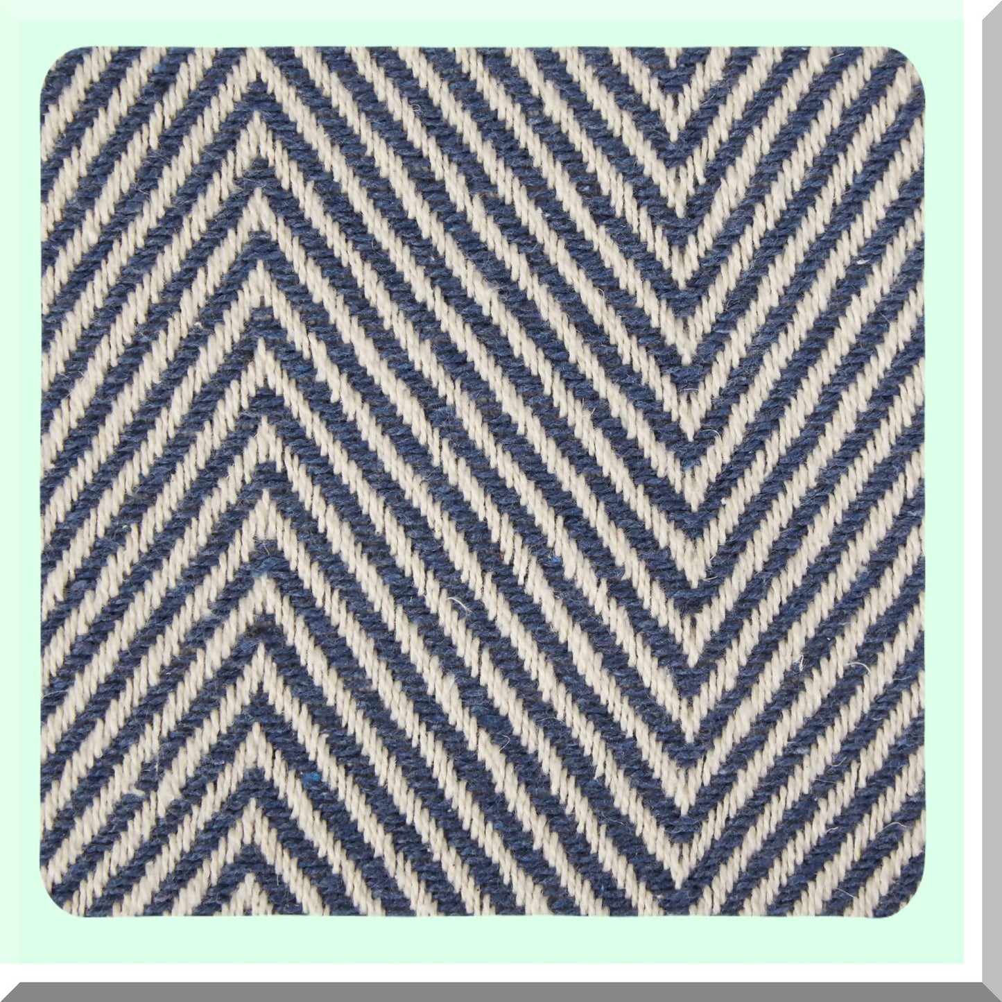 Urban Farmhouse Chevron Cotton Throw Blanket - French Blue, 50x60, Perfect for Chair, Couch, Picnic, Camping, Beach, Everyday Use, with Fringe