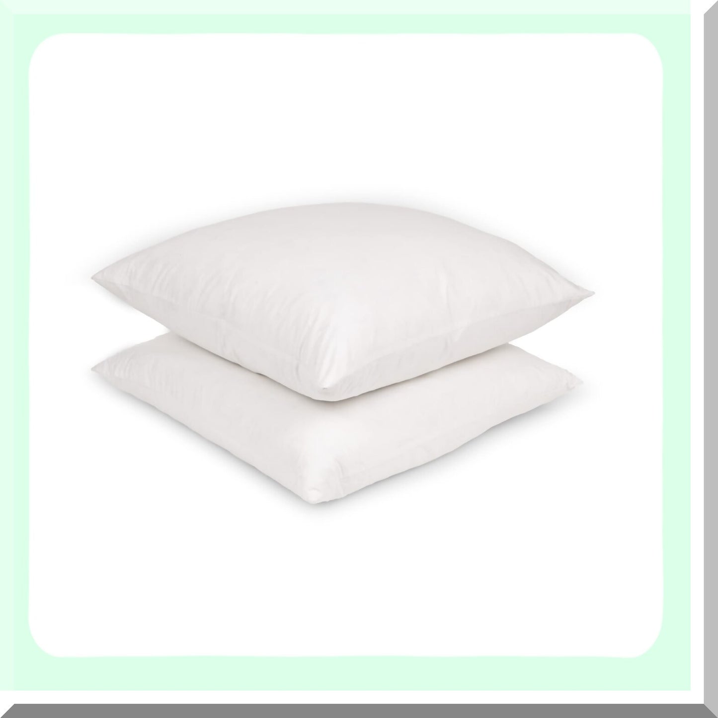 Luxury European Down Pillow Inserts Set - 26x26 White Goose Down, 100% Cotton Sham - Soft and Decorative Throw Pillows - Set of 2