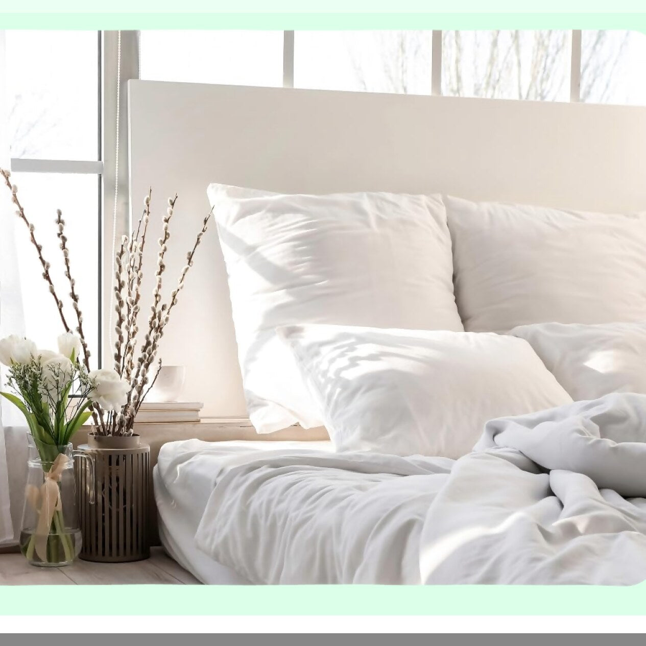 Luxury European Down Pillow Inserts Set - 26x26 White Goose Down, 100% Cotton Sham - Soft and Decorative Throw Pillows - Set of 2