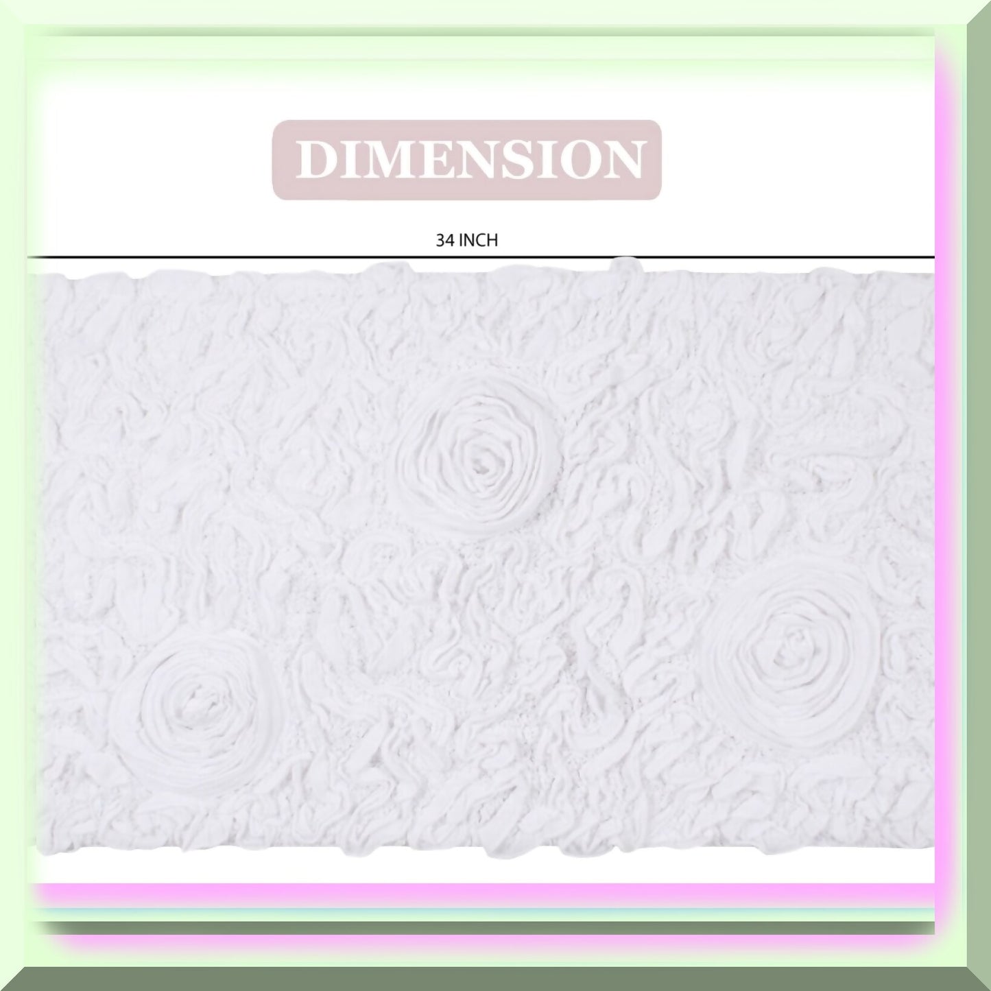 21"x34" Cotton Tufted Bath Rug White