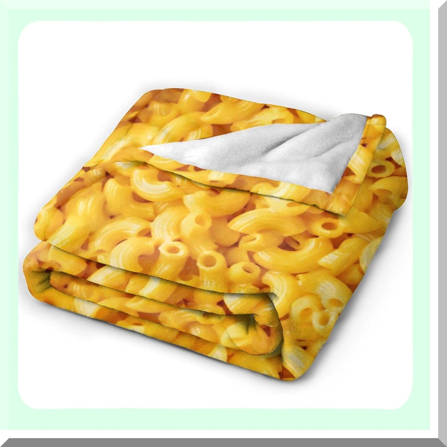 CozyTherm Fleece: Ultra-Soft Warm Macaroni & Cheese Couch Blanket for Living Room Comfort