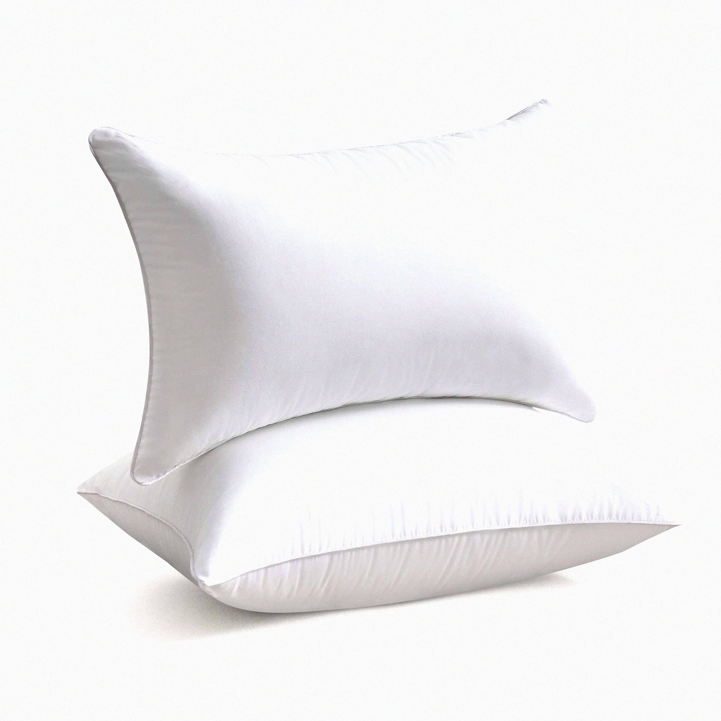 Premium Cotton Rectangle Pillow Insert Set - 12x20 (2 Pack) - Zippered Sofa Cushion - White Decorative Throw Pillow Pair - Interior Couch Accent