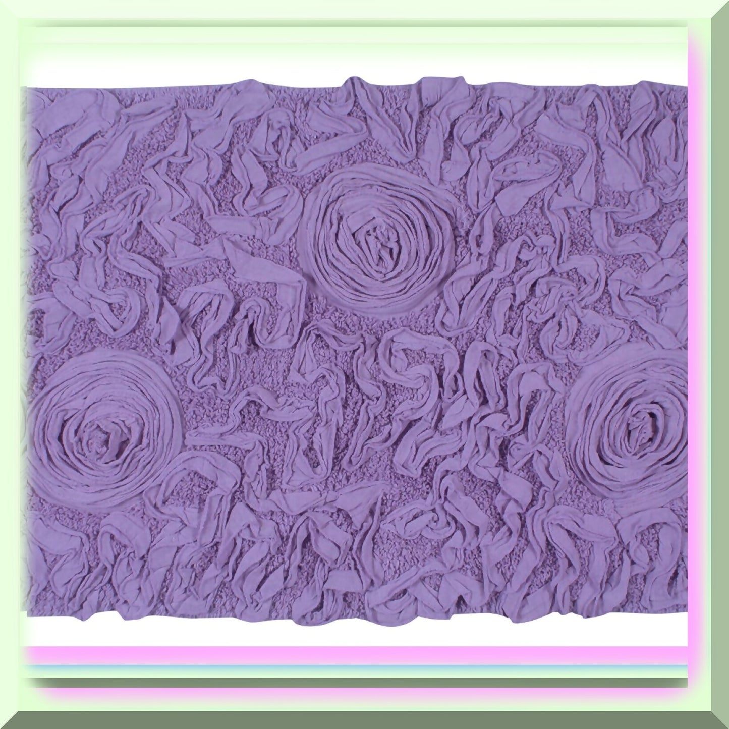 21"x34" Cotton Tufted Bath Rug Purple