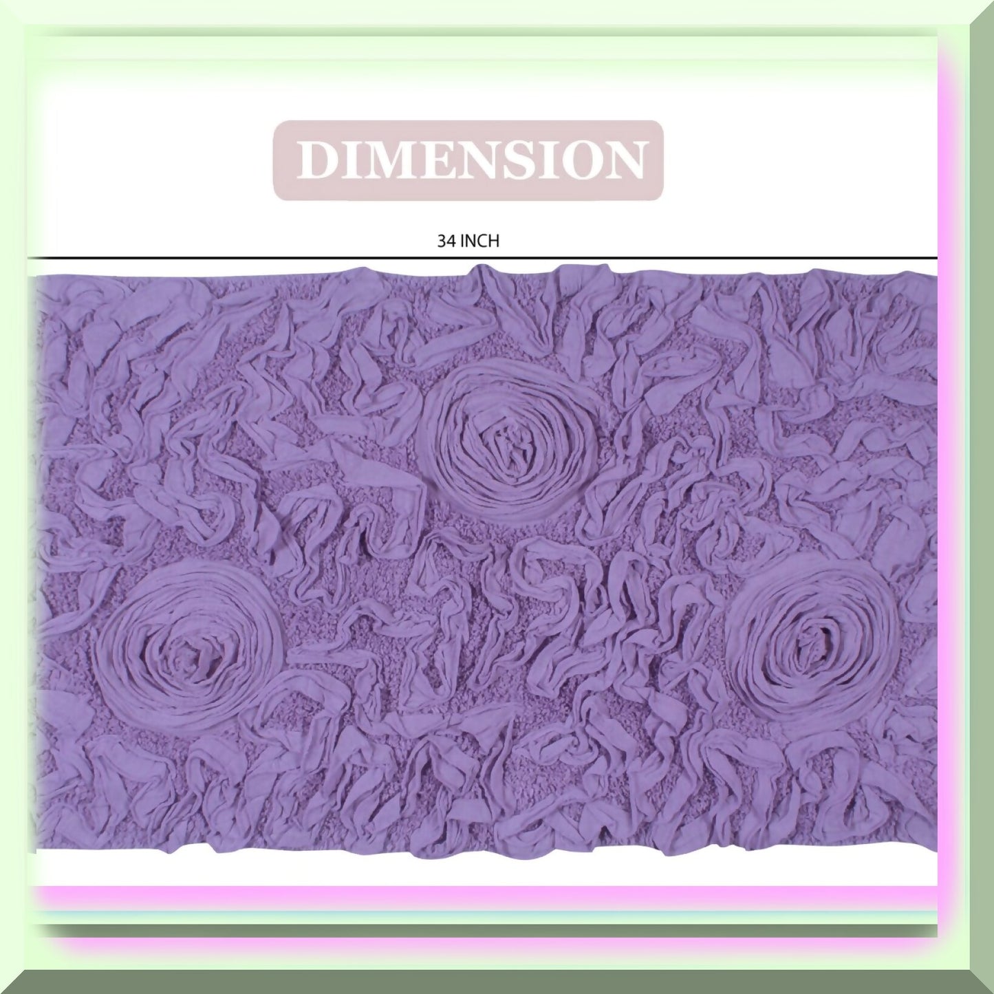 21"x34" Cotton Tufted Bath Rug Purple