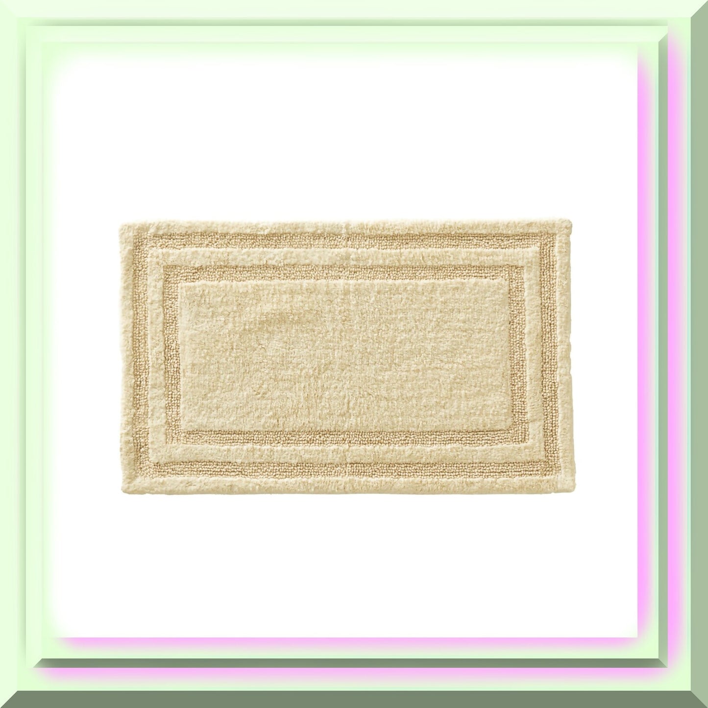 Bathroom Rugs Cotton Bath Mat 2 Piece Yellow