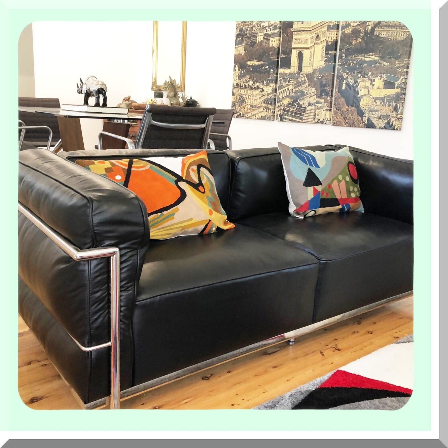 FlowBurnt Lumbar Pillowcase - Abstract Farmhouse Chair Cushion. Hand-Embroidered Wool Cover for Modern Outdoor Cushions. Size 14x20.