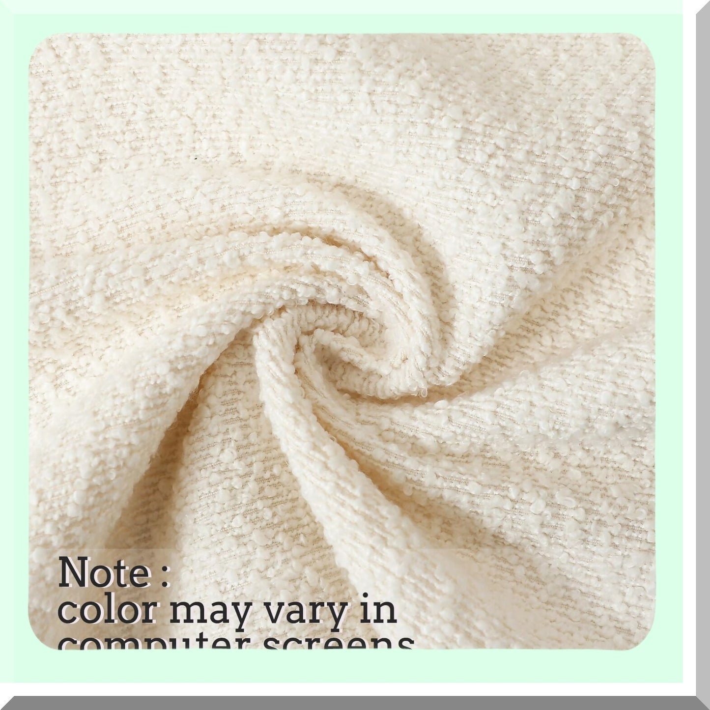 Luxury Ivory Boucle Lumbar Pillow Cover - Plush Sofa Cushion Case for Home Decor - Thick Textured Throw Pillow - 14x36 Inch - Set of 1