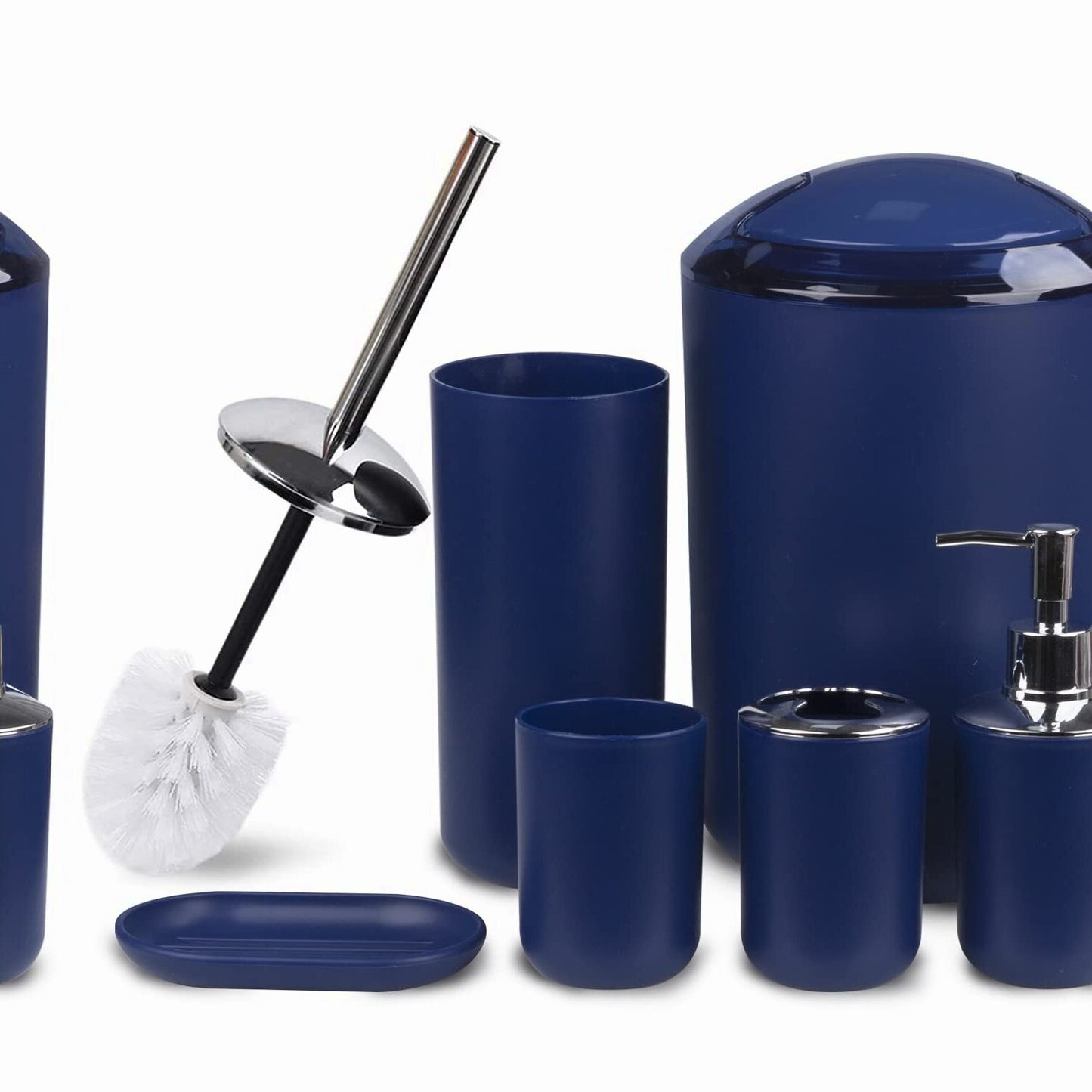 6-Piece Navy Bathroom Accessories Set