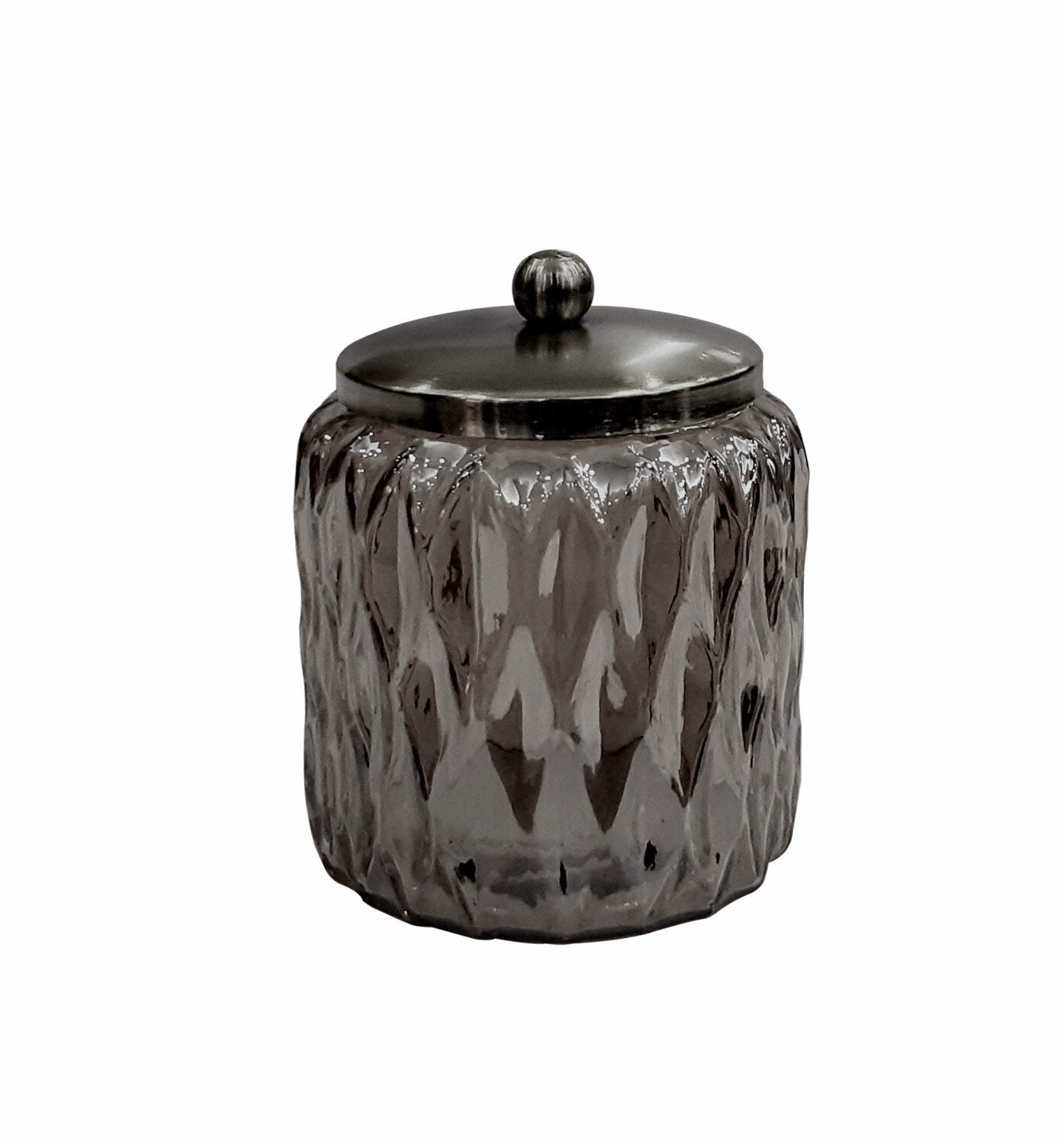 Glacier Collection Black Finish Bathroom Canister