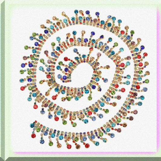 1 Yard Rhinestone Tel Chain Trim Beaded Embellishment