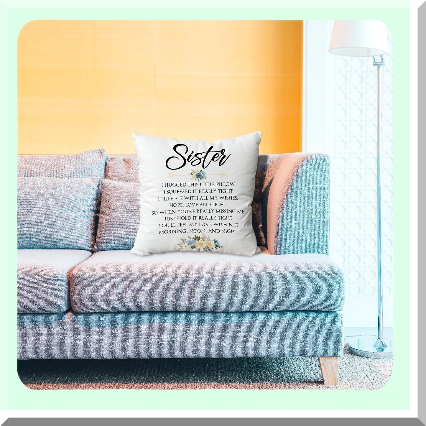 Floral Motivational Quote Pillowcase - Inspire Home Decor - Double Sided Cushion Cover - Sofa Couch Bed Armchair Gift - 18x18" Square Throw Pillow