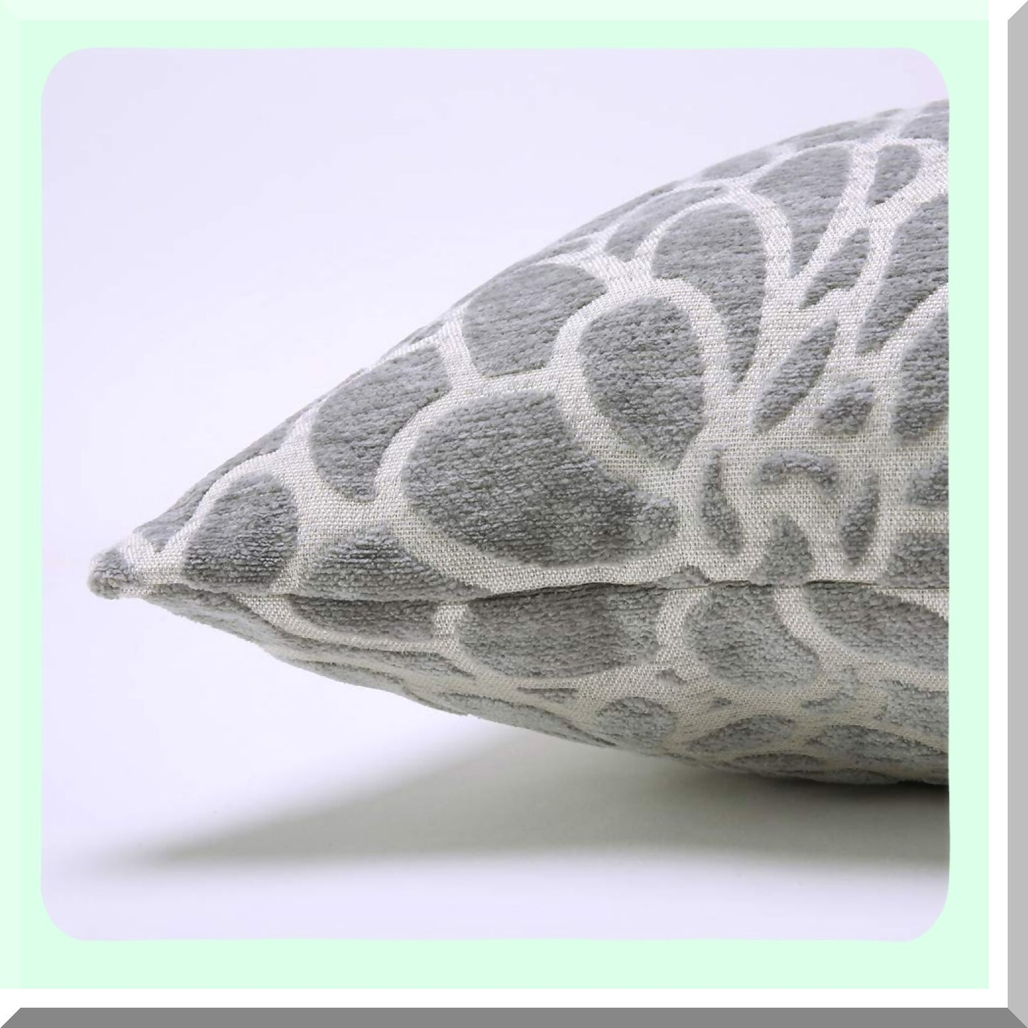 Embroidered Farmhouse Pillowcase Set - Gray Decorative Cushion Covers for Couch Sofa Bed - 20x20 Inch Throw Pillow Covers - Living Room Decor - 2pcs