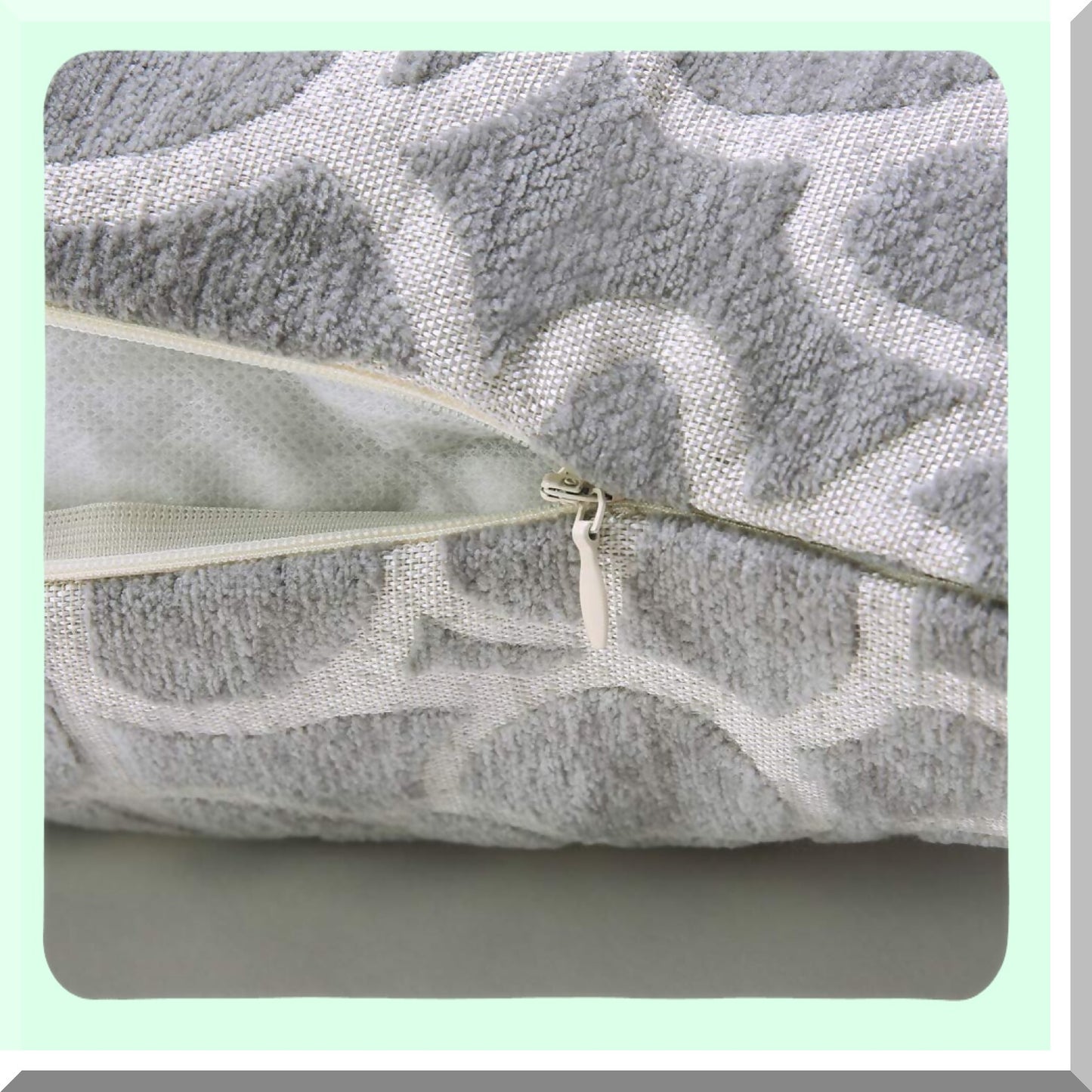 Embroidered Farmhouse Pillowcase Set - Gray Decorative Cushion Covers for Couch Sofa Bed - 20x20 Inch Throw Pillow Covers - Living Room Decor - 2pcs