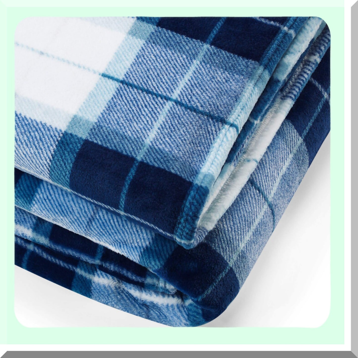 CozyCloud Ultra-Soft Plush Fleece Blanket - Lightweight Home Decor in Northsail Blue