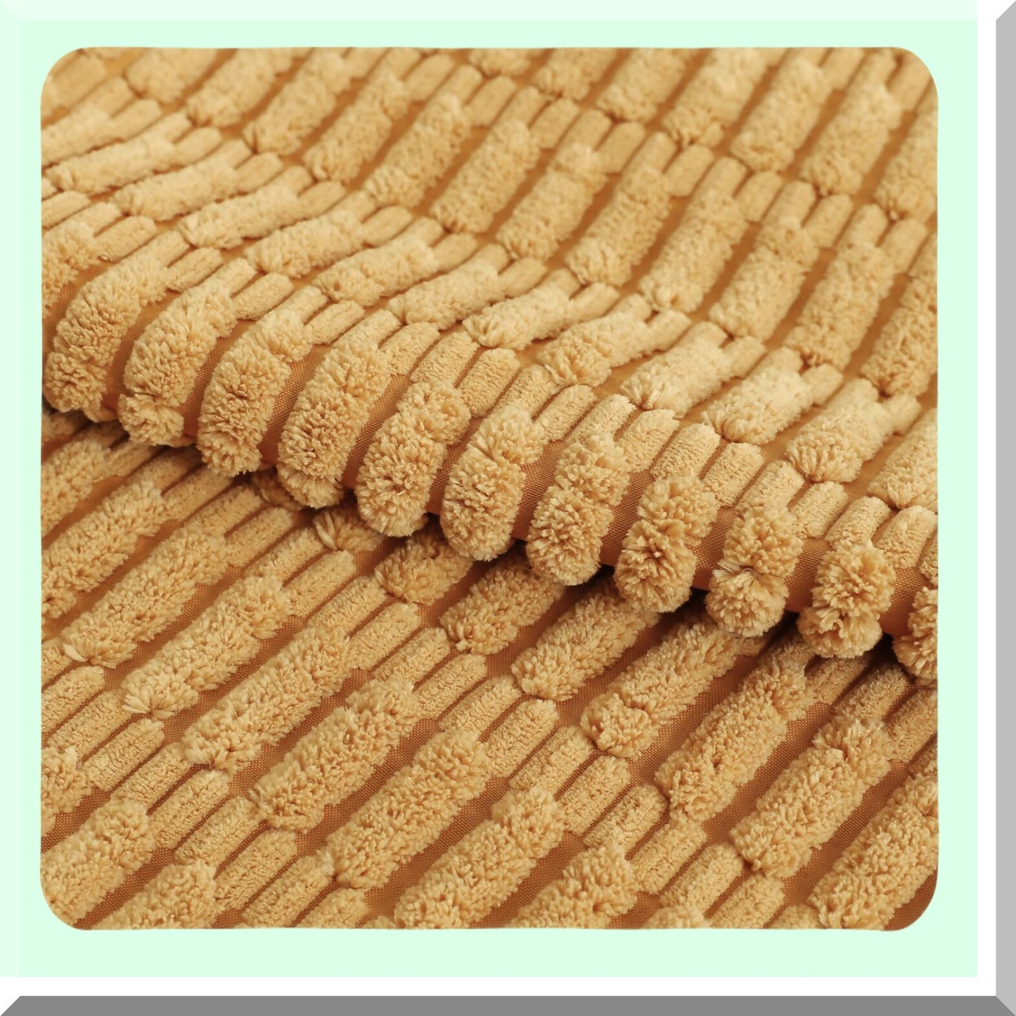 Sunshine Stripe Corduroy Pillow Covers - Set of 2 | 18x18 Inch Soft Mustard Yellow Boho Farmhouse Decorative Cushion Cases for Couch, Sofa, Bed & Living Room