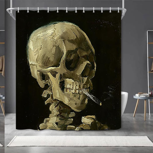 72x78 Inch Waterproof Polyester Shower Curtain with Skeleton Design