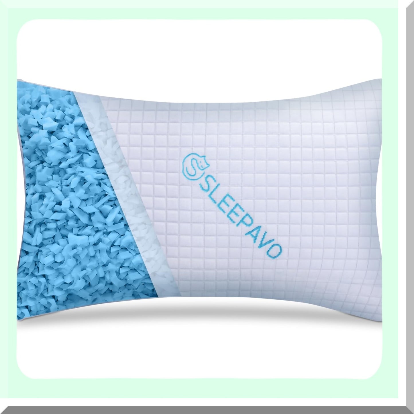 CoolDream Adjustable Memory Foam Pillow - Queen Size Soft/Firm Bamboo Pillow for Side, Stomach & Back Sleepers. Cold Cooling Gel Bed Pillow for Premium Comfort.
