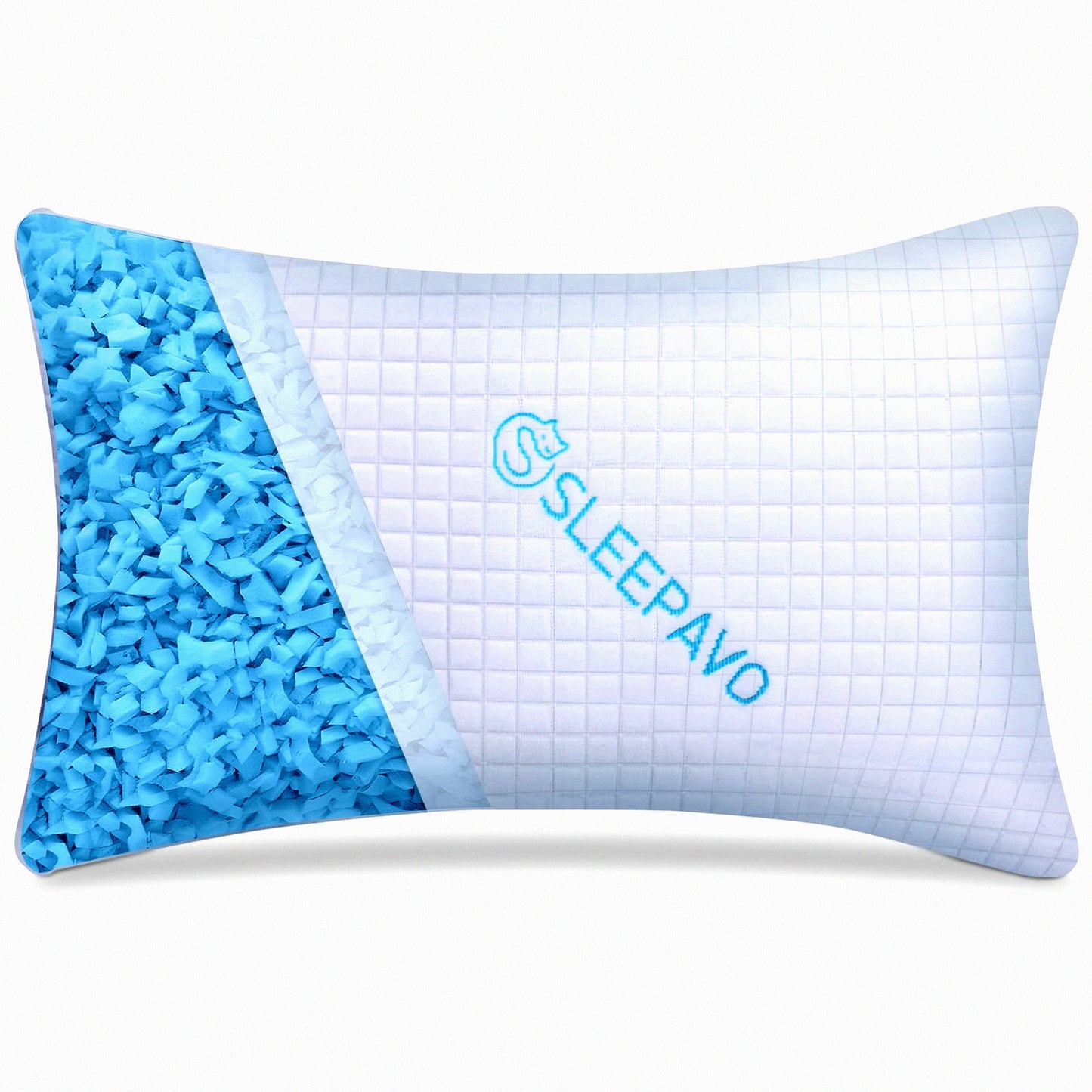 CoolDream Adjustable Memory Foam Pillow - Queen Size Soft/Firm Bamboo Pillow for Side, Stomach & Back Sleepers. Cold Cooling Gel Bed Pillow for Premium Comfort.
