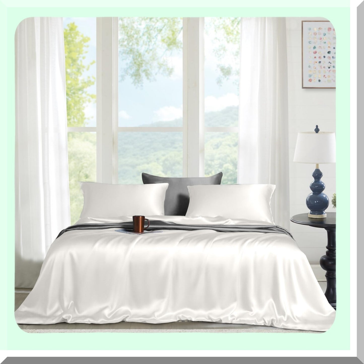 BambooSoft Cooling Fitted Sheet - Ultra Soft Premium Look, Snug Fit 16" Deep Pocket, White - Breathable Viscose Material for a Cool Night's Sleep