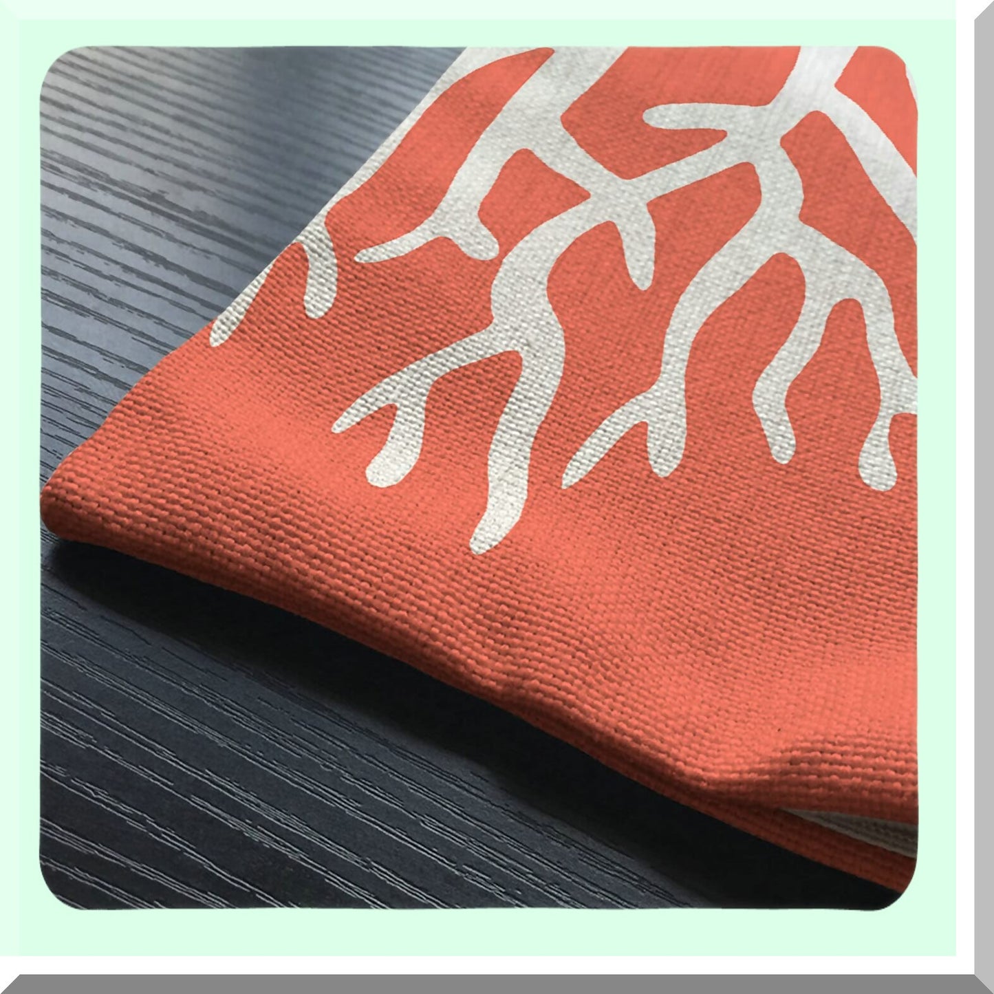 Coral Reef Nature Throw Pillow - Beach Farmhouse Decorative Cushion Cover - Pretty Pink Branch Design - Red White Linen Sofa Bedroom Living Room - 12x20 Inch