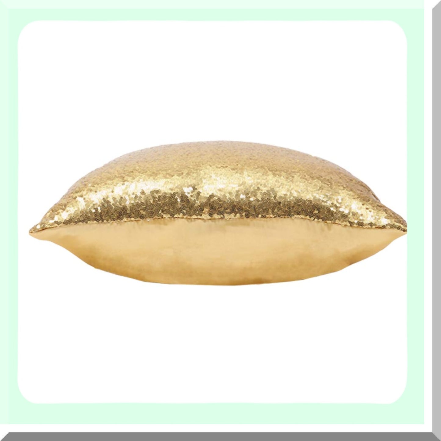 Gold Sparkle Sequin Throw Pillow Set - Decorative Couch Sofa Covers 18x18 - Shiny Accent Cushion Cases - Glittery Home Decor Accessories