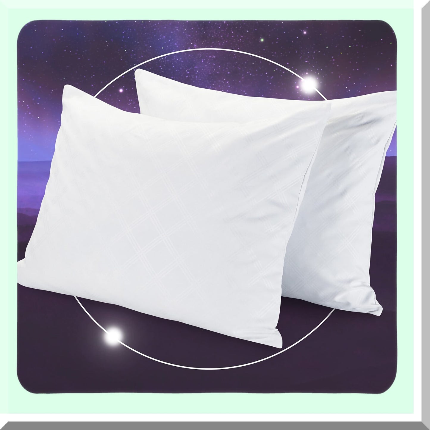 CoolDream Memory Foam Cluster Pillows - Twin Pack | Gel-Infused | Essentials Collection | Standard Size 20" x 26" | Supportive & Comfortable