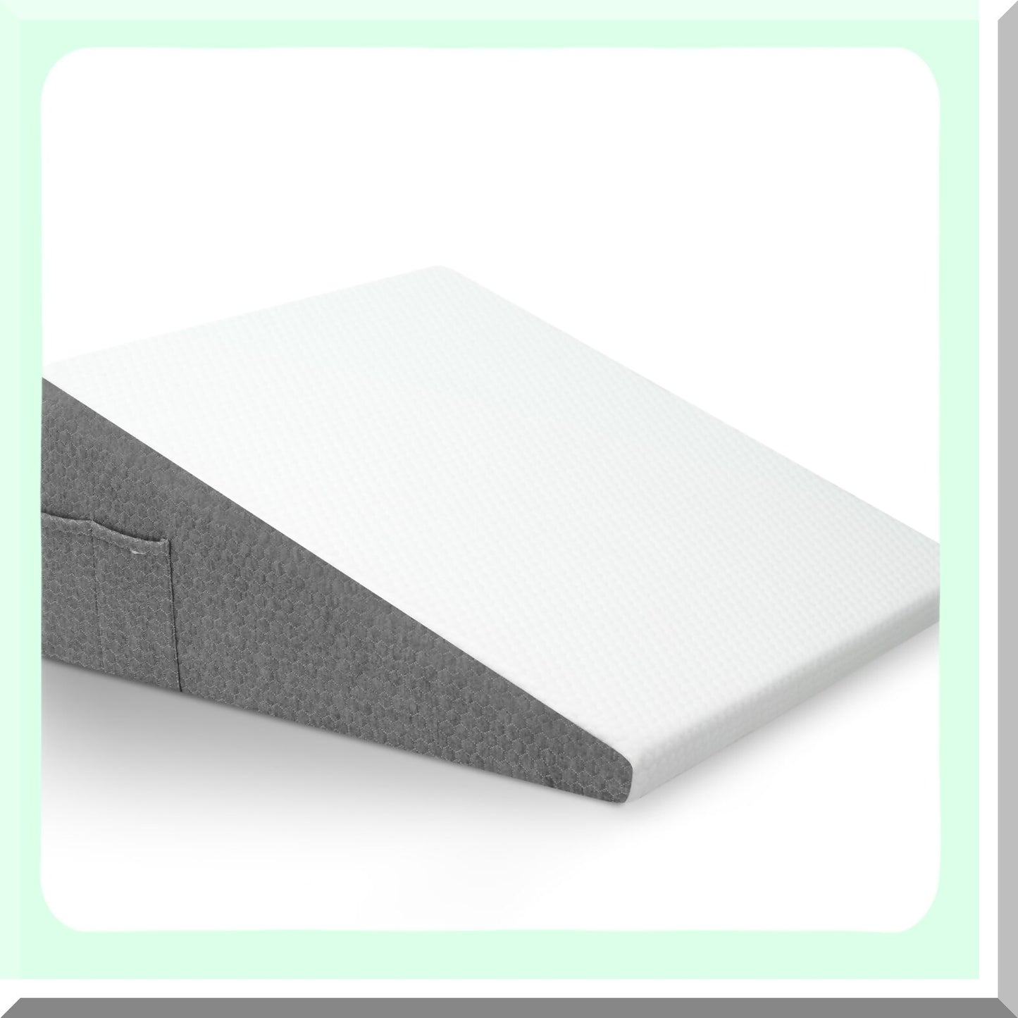 MemoryFoam ElevateRest Pillow - 10 Inch Support Triangle for Sleeping, Reading, Legs & Back. Washable Cover for Ultimate Comfort & Support.