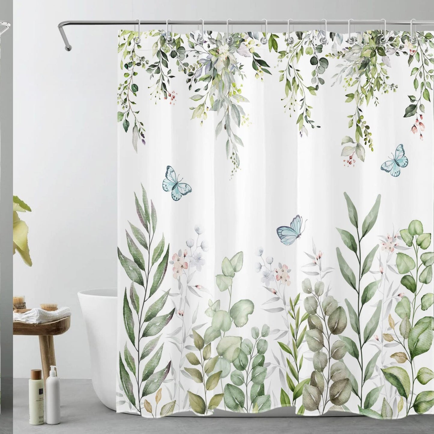 Sage Green Eucalyptus Shower Curtain 60x72 Inch