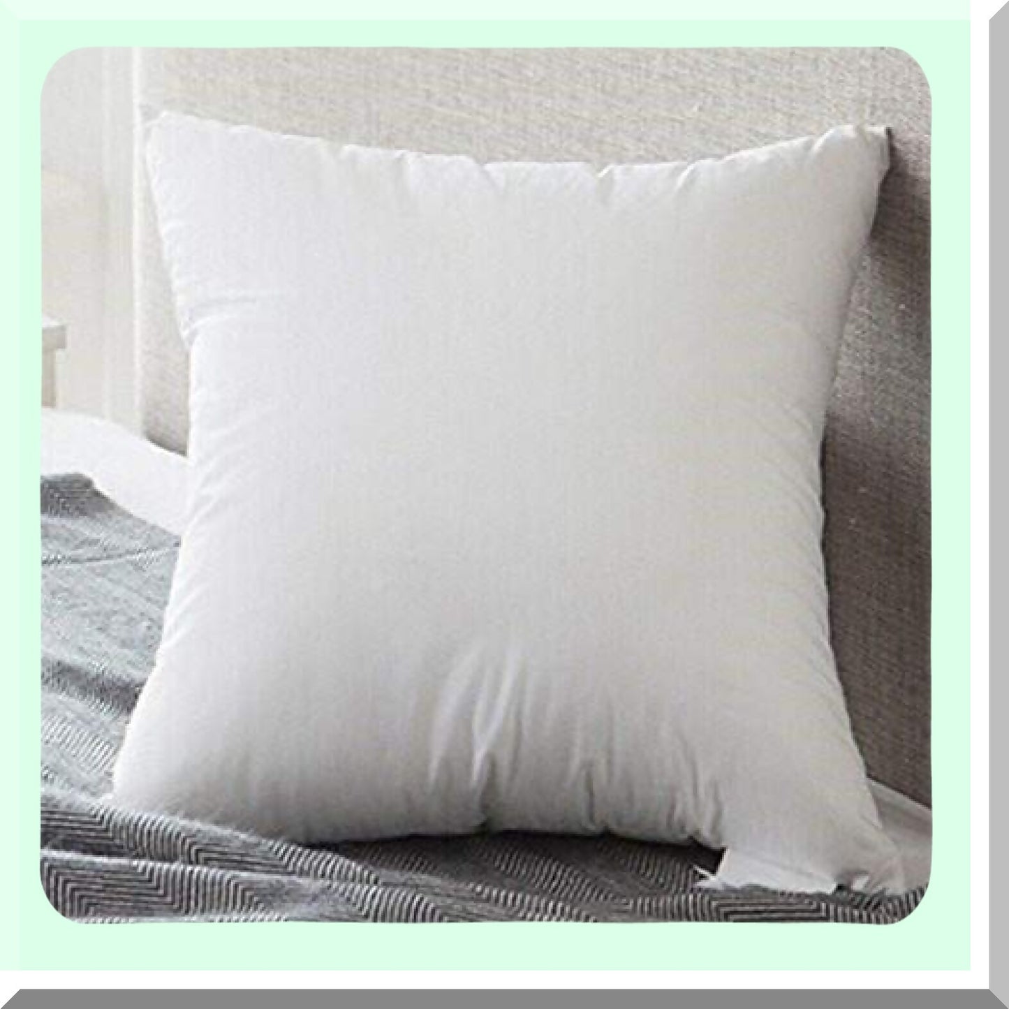 Hypoallergenic White Square Pillow Insert - Decorative Cushion Filler for Sofa, Couch, Bed - Living Room Decor - Pack of 1 - 20x20 Throw Pillows