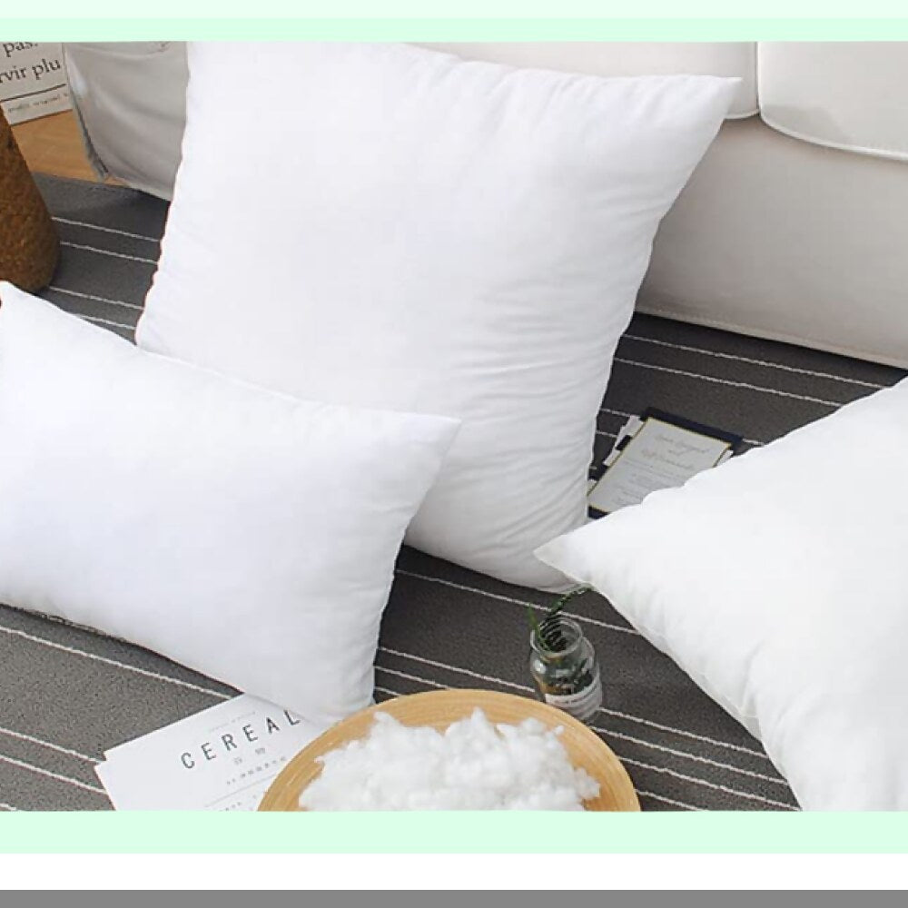 Hypoallergenic White Square Pillow Insert - Decorative Cushion Filler for Sofa, Couch, Bed - Living Room Decor - Pack of 1 - 20x20 Throw Pillows