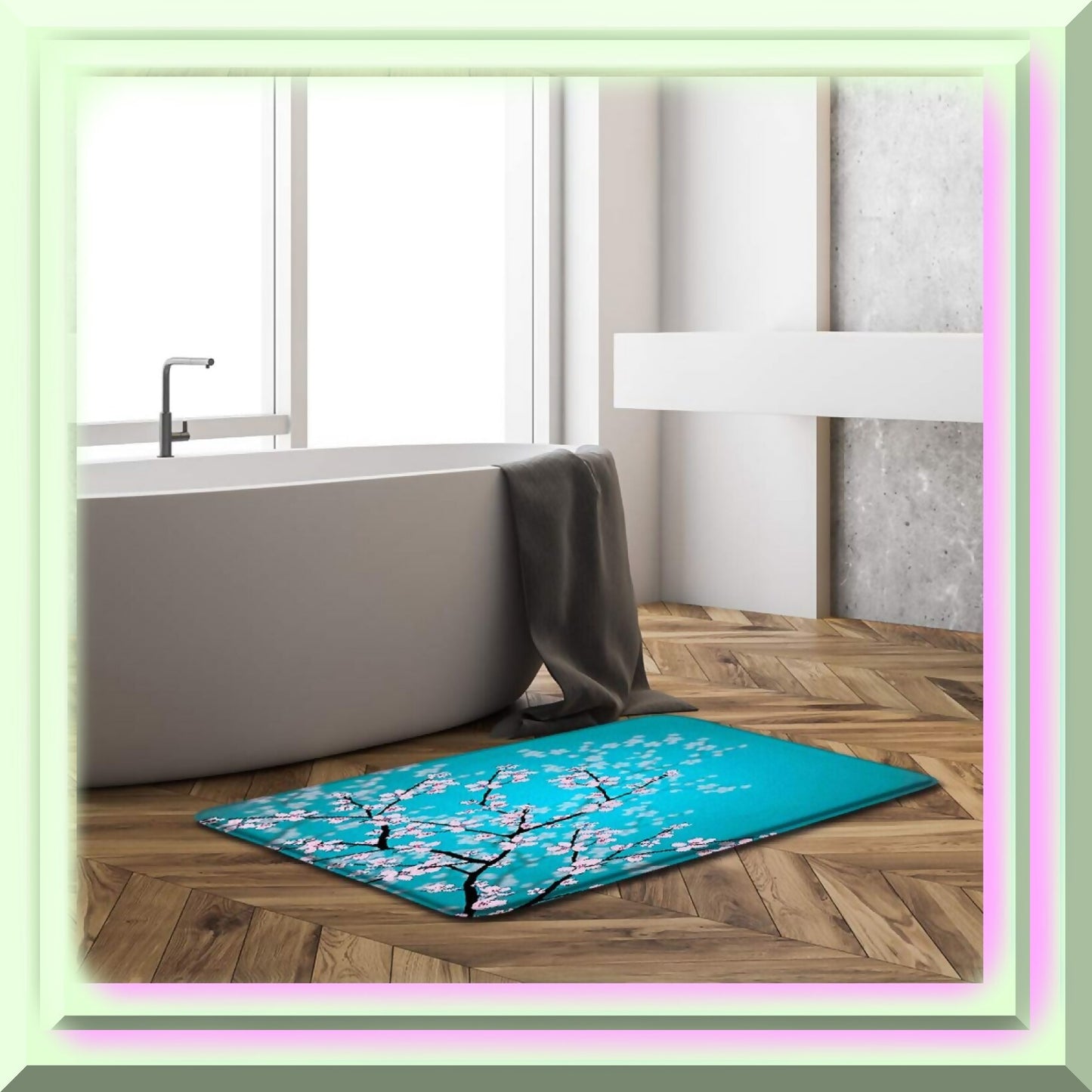 Cherry Blossom Pink Bath Mat 20x31 Inch