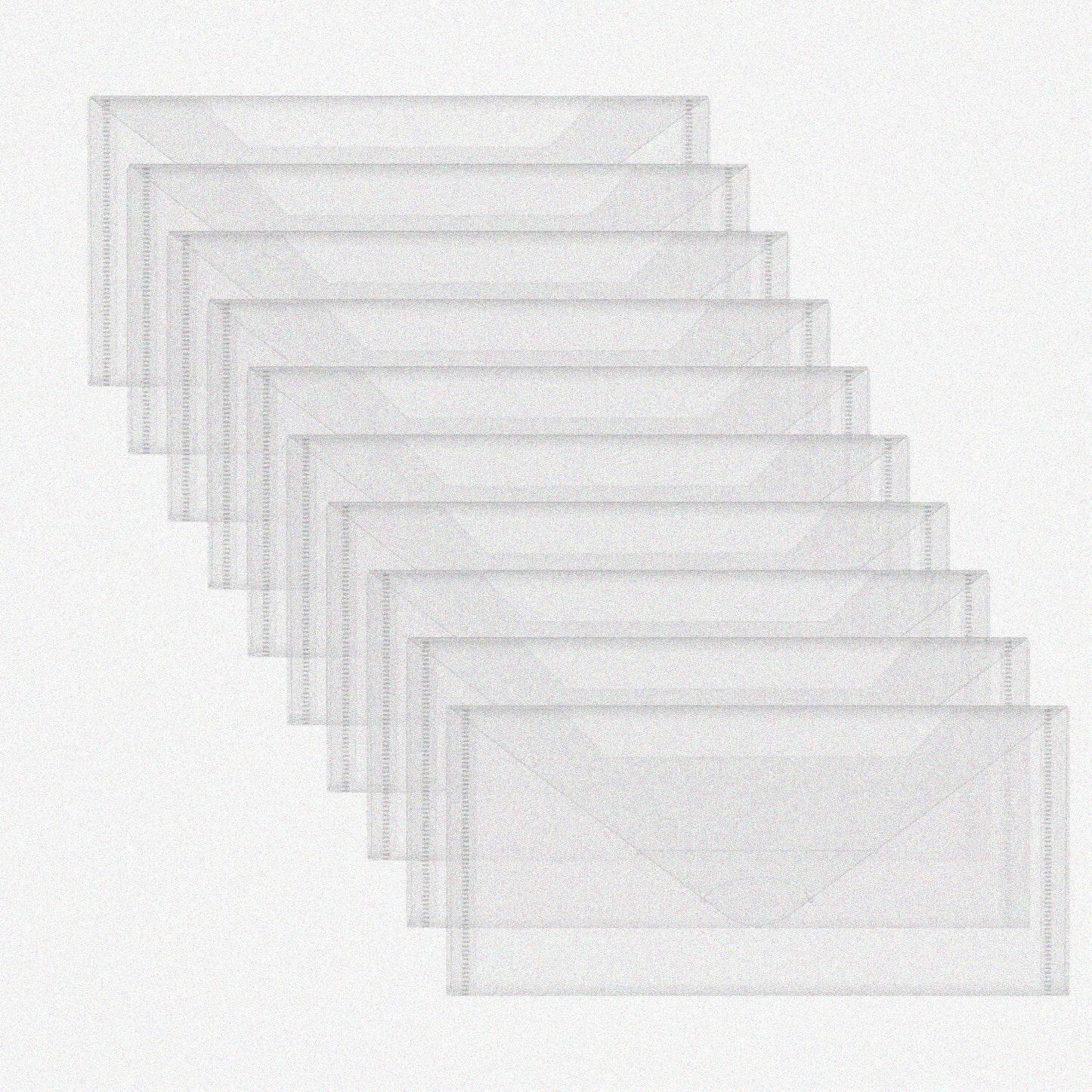 10 PCS Clear Storage Envelopes 4.5x9.5 Inches