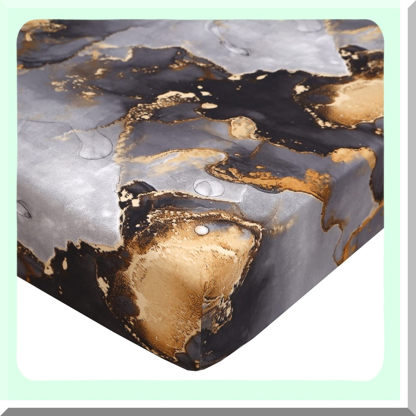 Vibrant Marble 3-Piece Full Size Sheet Set - Luxurious Bedding Set with Colorful Marble Design - Soft and Cozy Sheets for Full Size Beds