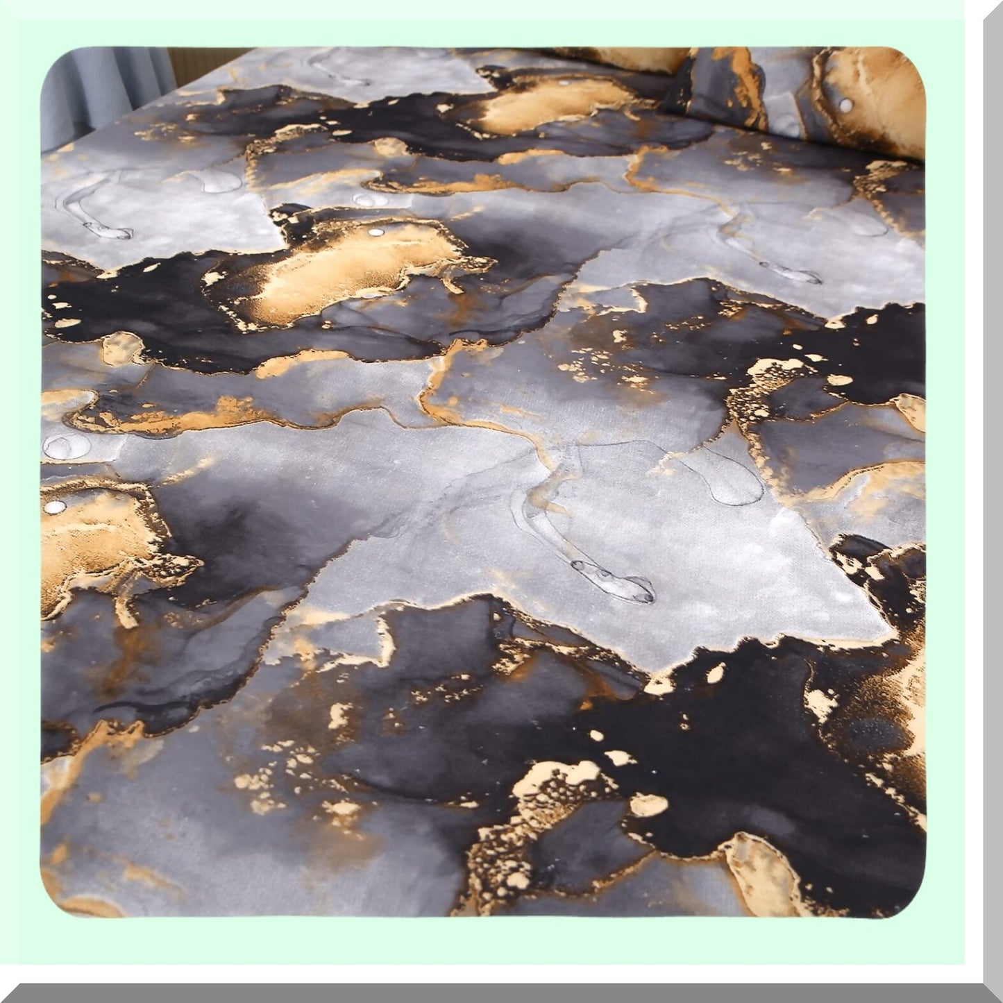 Vibrant Marble 3-Piece Full Size Sheet Set - Luxurious Bedding Set with Colorful Marble Design - Soft and Cozy Sheets for Full Size Beds