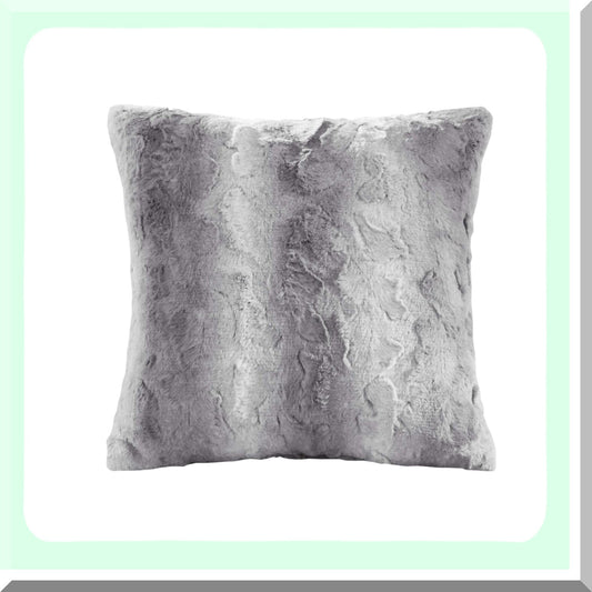 Luxury Ombre Stripe Decorative Throw Pillow Set - Ultra Soft Couch Bed Pillows with Insert - Grey 20" x 20" - Cozy Home Accent