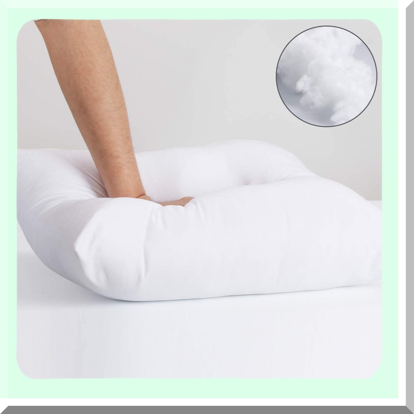 Hypoallergenic Microfiber Down Alternative Pillow Inserts - Set of 4, 20x20 Square Cushion Throw Pillow Liners