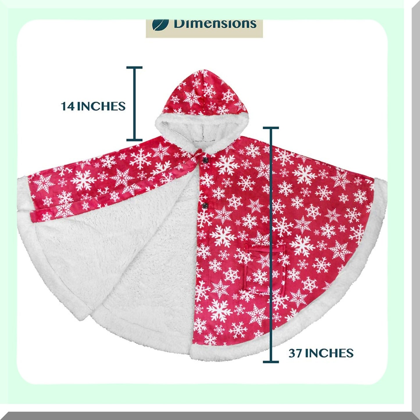 CozySnow Sherpa Hooded Blanket - Plush Warm Poncho Wrap with Pockets, Perfect Gift for Women