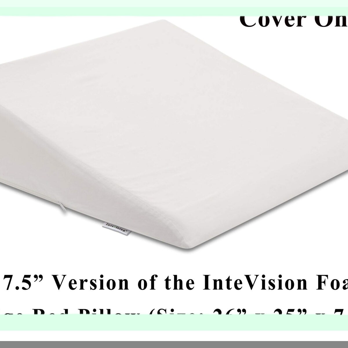 Luxury Cotton Pillowcase - 400 Thread Count, Fits 7.5" Foam Wedge Pillow 26" x 25". Soft, Breathable, Hypoallergenic Cover for Better Sleep & Comfort.
