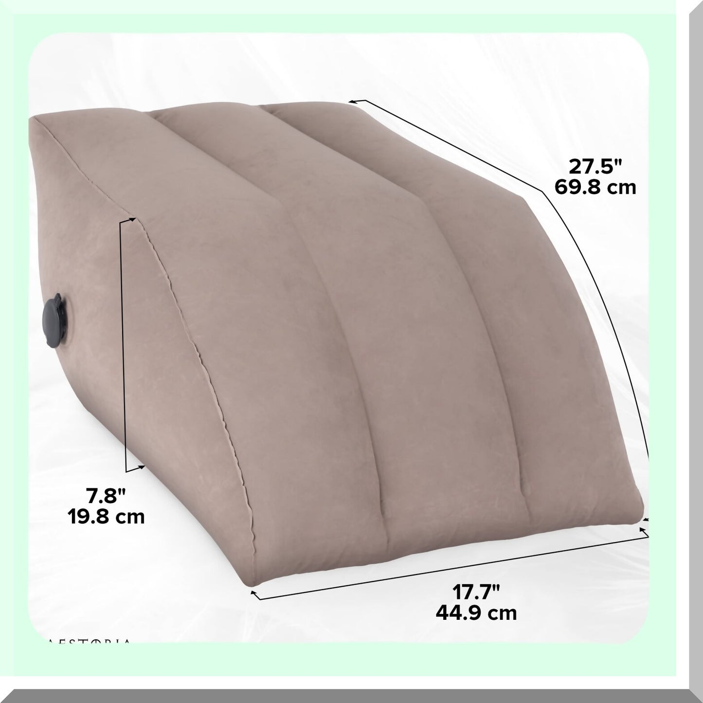 ElevateEase Leg Wedge Pillow - Portable Inflatable Leg Rest for Improved Blood Circulation and Recovery, Includes Storage Bag, Breathable Suede Fabric
