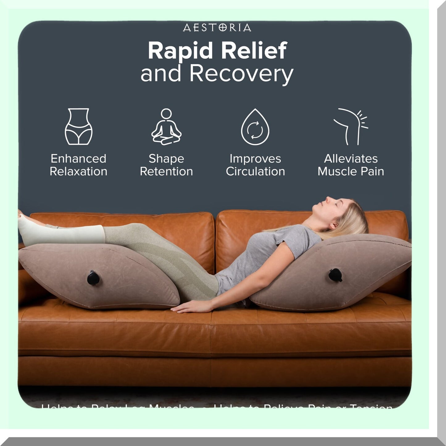 ElevateEase Leg Wedge Pillow - Portable Inflatable Leg Rest for Improved Blood Circulation and Recovery, Includes Storage Bag, Breathable Suede Fabric