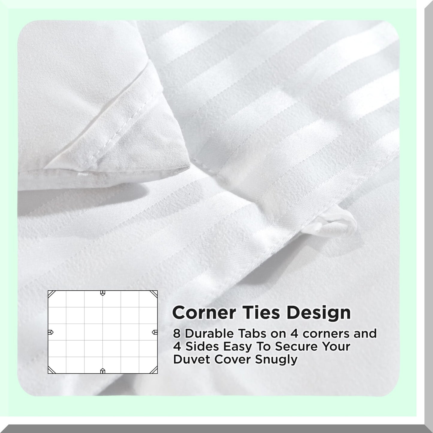 CoolBreeze Quilted Comforter - Lightweight Duvet Insert with Corner Tabs for Queen Size Bed - Ultra Soft Down Alternative - Cooling Technology - White