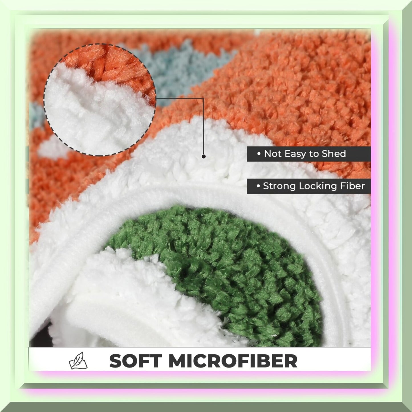 Orange Bathroom Carpet 31.5"x18.5" Microfiber Non Slip