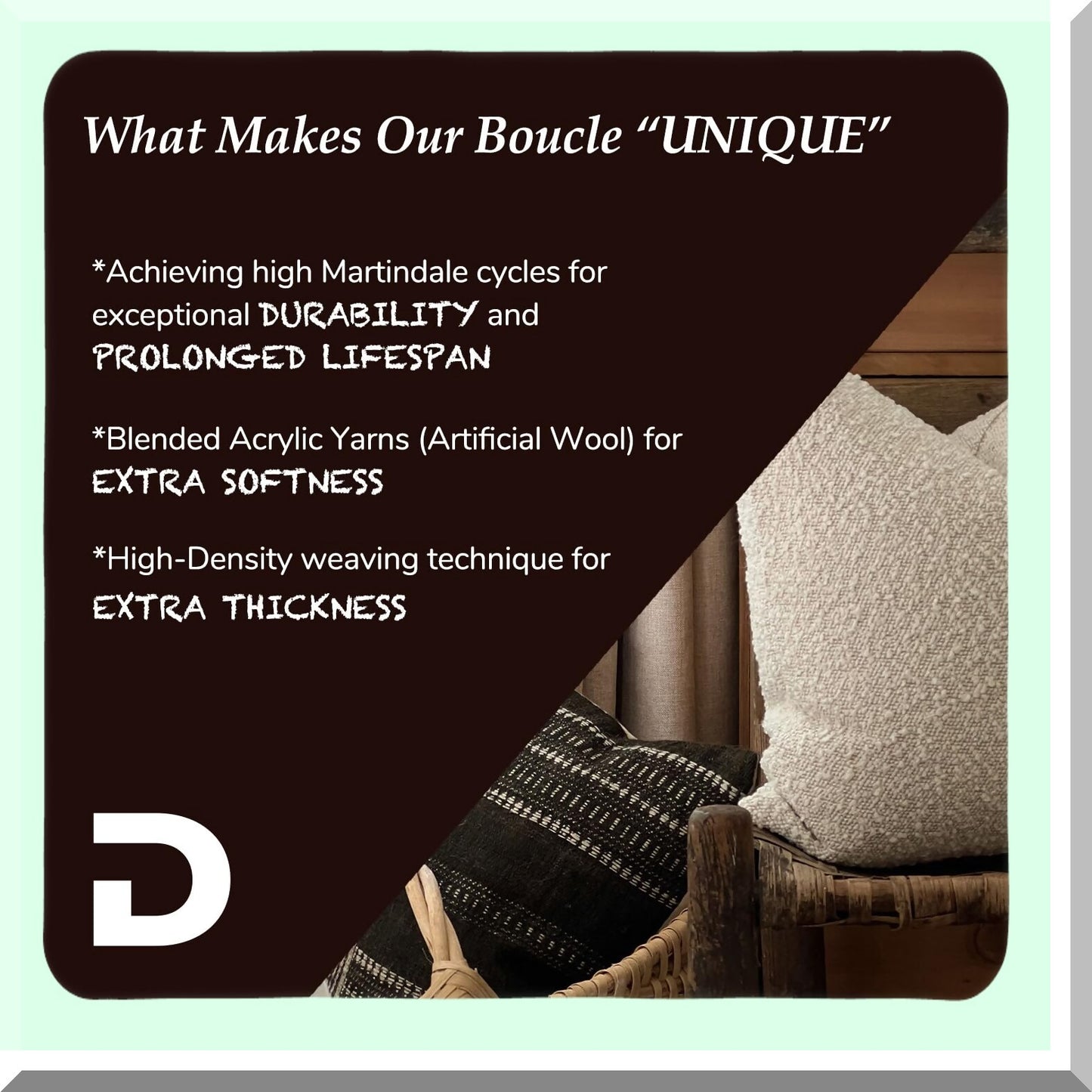 BoucleLux Ivory Textured Throw Pillow - 18x18 Inch Square Decorative Cushion Cover for Living Room Sofa Couch - Woven Accent Case - Luxury Home Decor